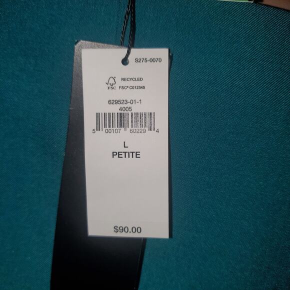 NEW Banana Republic Factory Size LP Large Petite Ruffle Sleeve Mini Dress Green - Picture 10 of 13